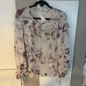 We Are Kindred Floral Sheer Blouse NWT Size 4
